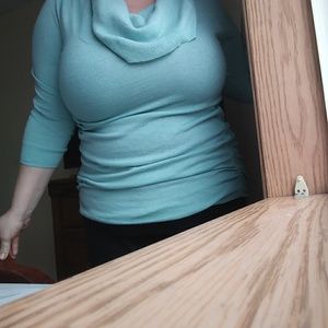 Teal maternity sweater